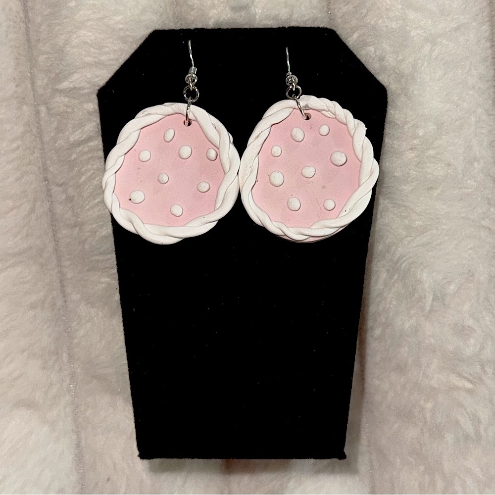 Pink Polka Dot Earrings